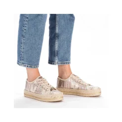 Best Women'S Lace-Up Shoes Light Beige Ladies Low Shoes & Slippers