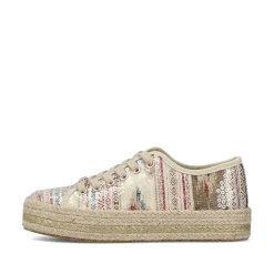Best Women'S Lace-Up Shoes Light Beige Ladies Low Shoes & Slippers