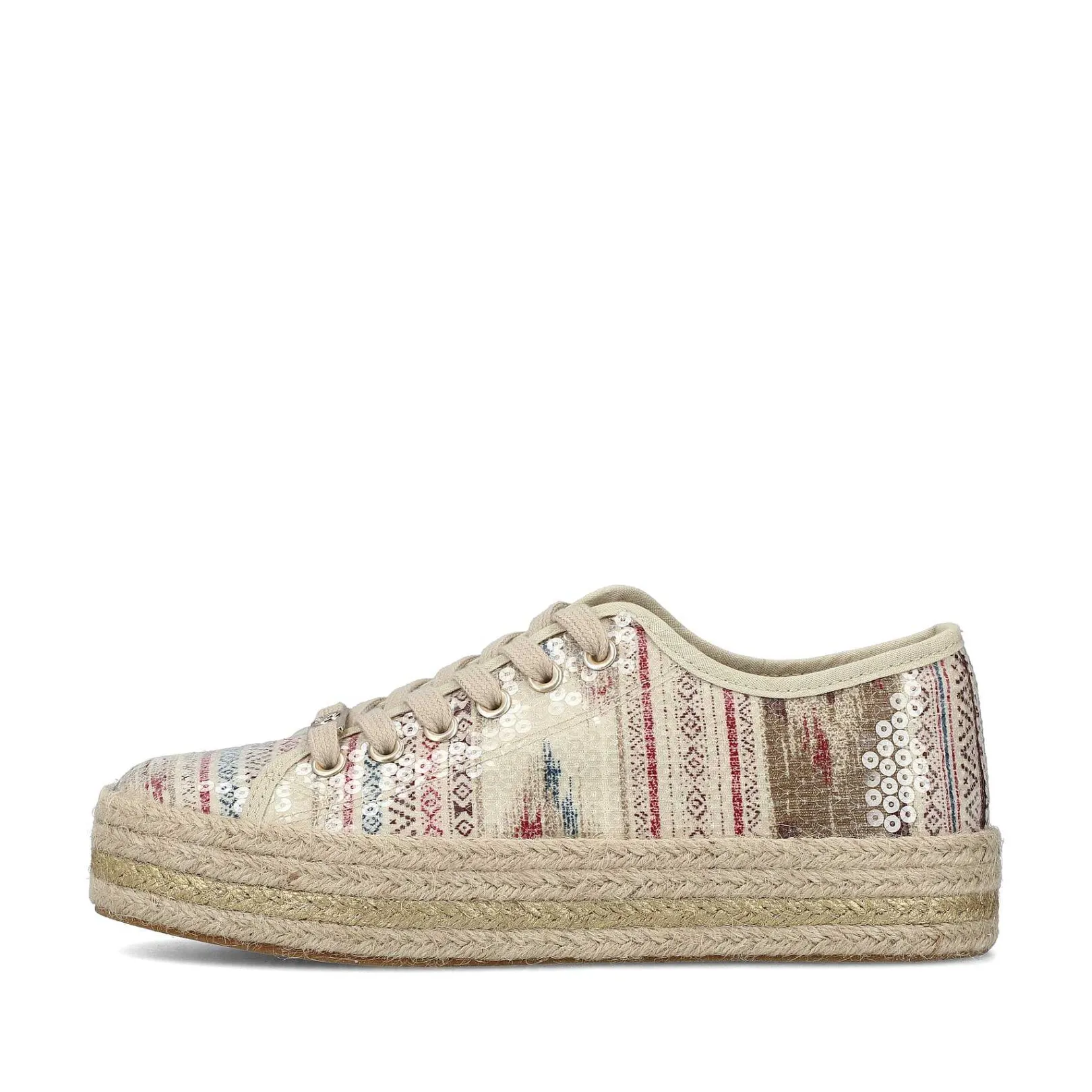 Best Women'S Lace-Up Shoes Light Beige Ladies Low Shoes & Slippers