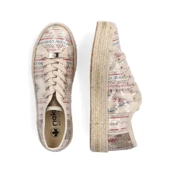 Best Women'S Lace-Up Shoes Light Beige Ladies Low Shoes & Slippers