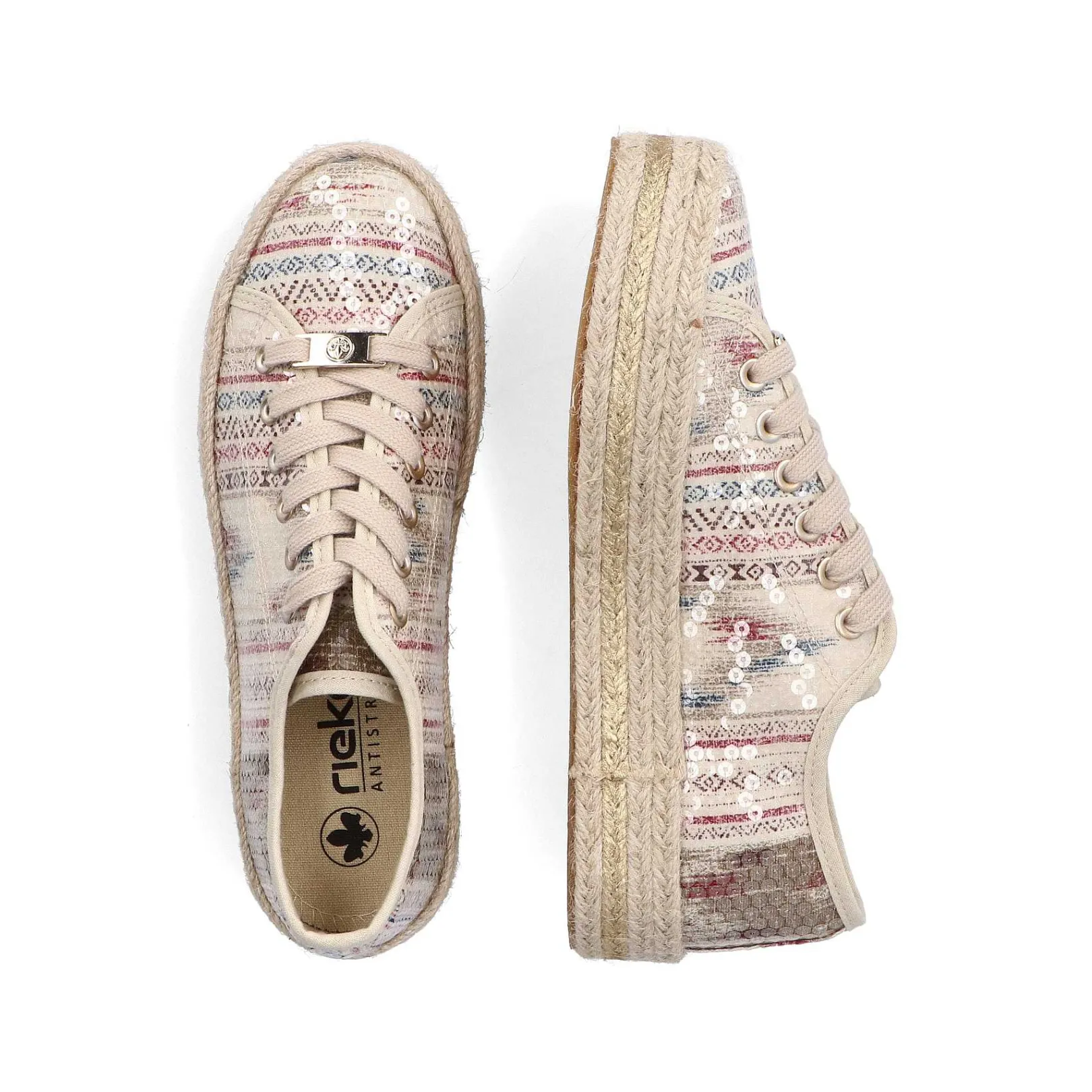 Best Women'S Lace-Up Shoes Light Beige Ladies Low Shoes & Slippers