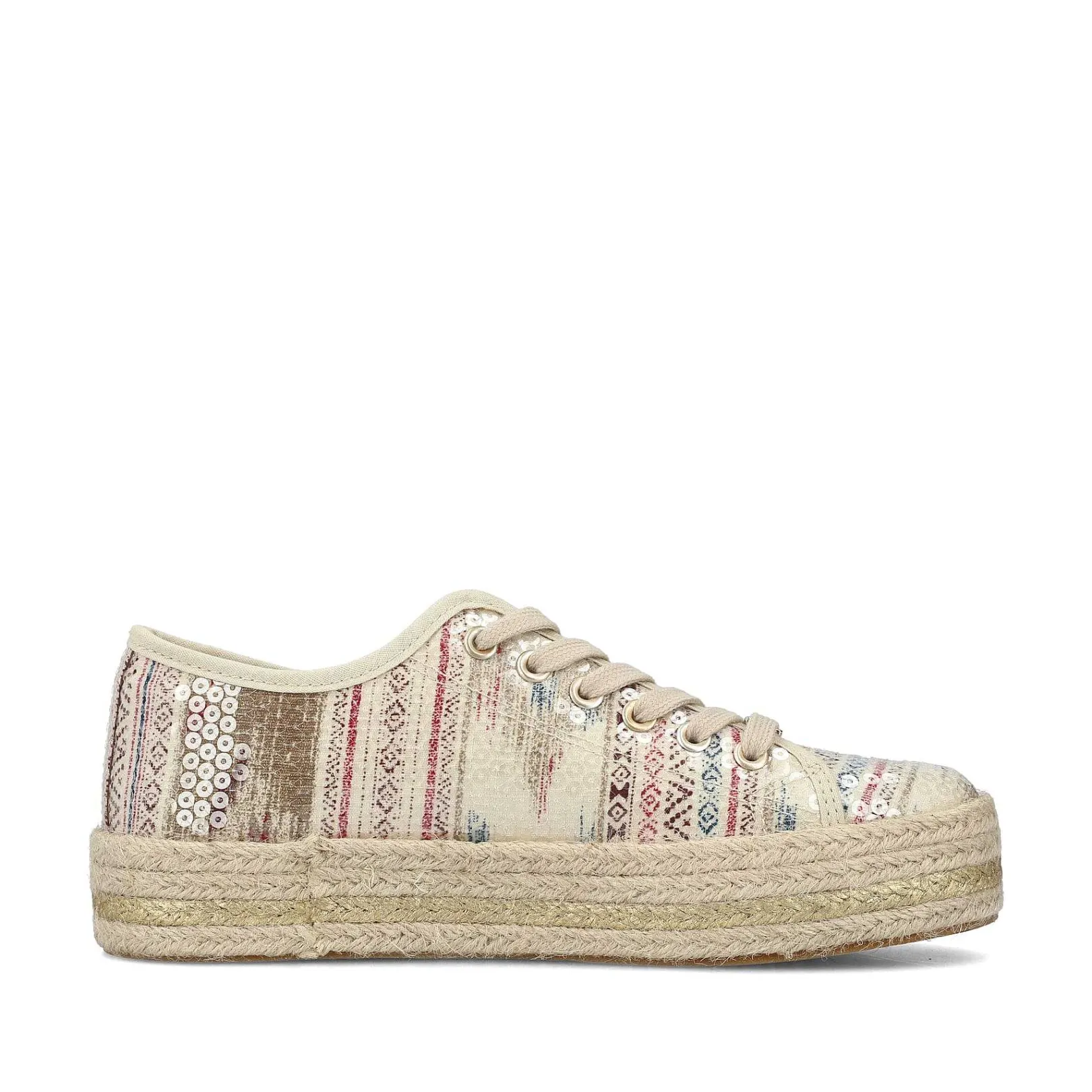 Best Women'S Lace-Up Shoes Light Beige Ladies Low Shoes & Slippers