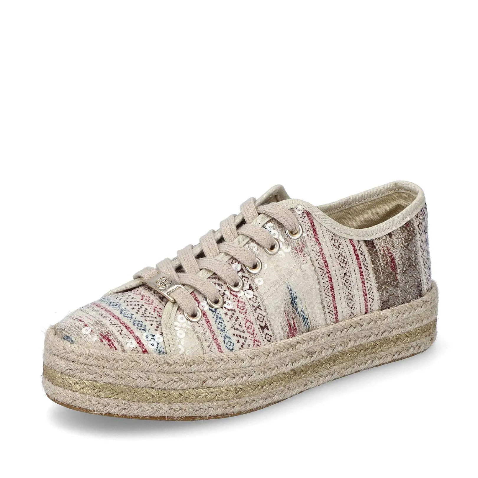Best Women'S Lace-Up Shoes Light Beige Ladies Low Shoes & Slippers