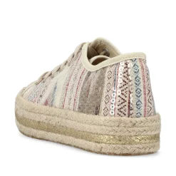 Best Women'S Lace-Up Shoes Light Beige Ladies Low Shoes & Slippers