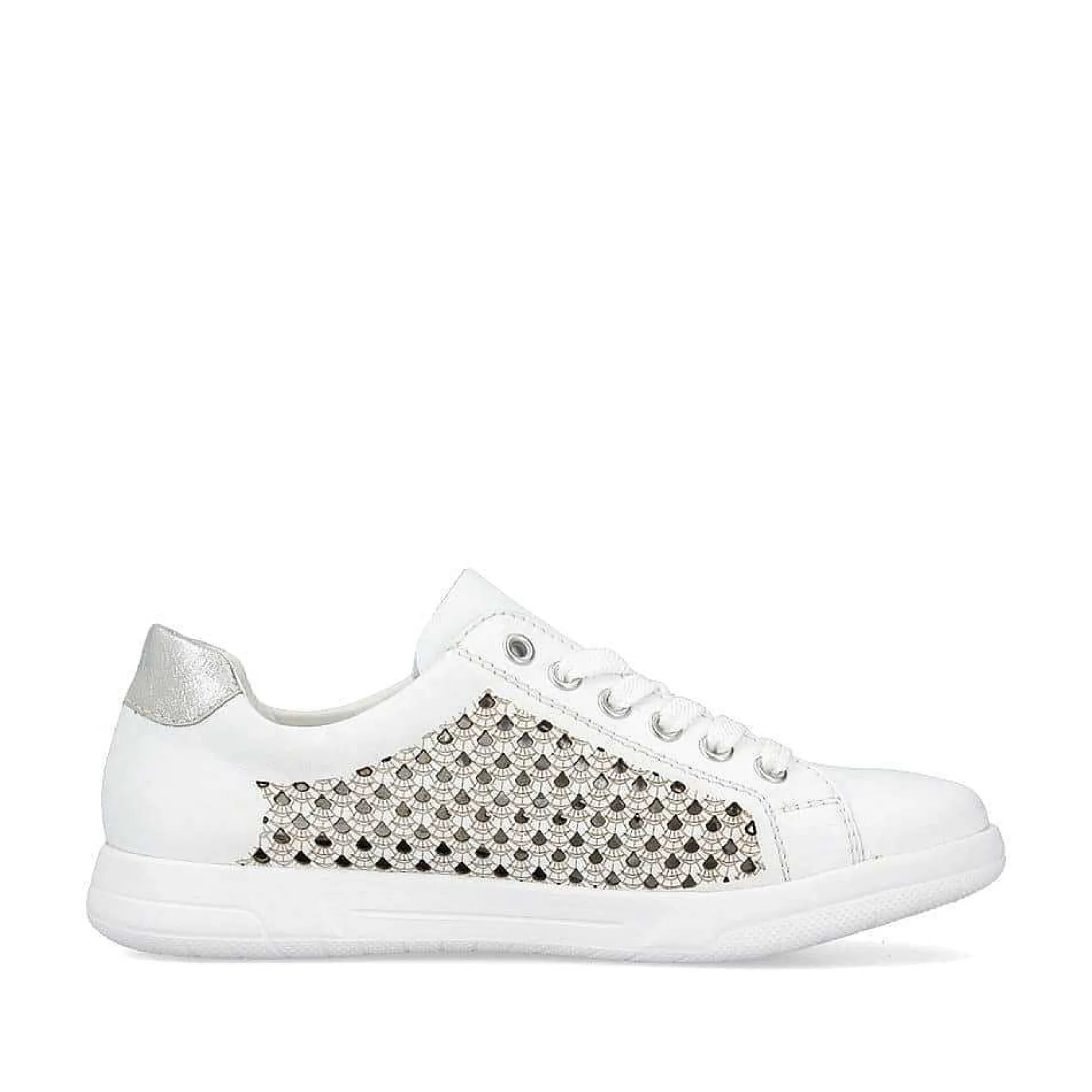 New Women'S Lace-Up Shoes Crystal White Ladies Low Shoes & Slippers