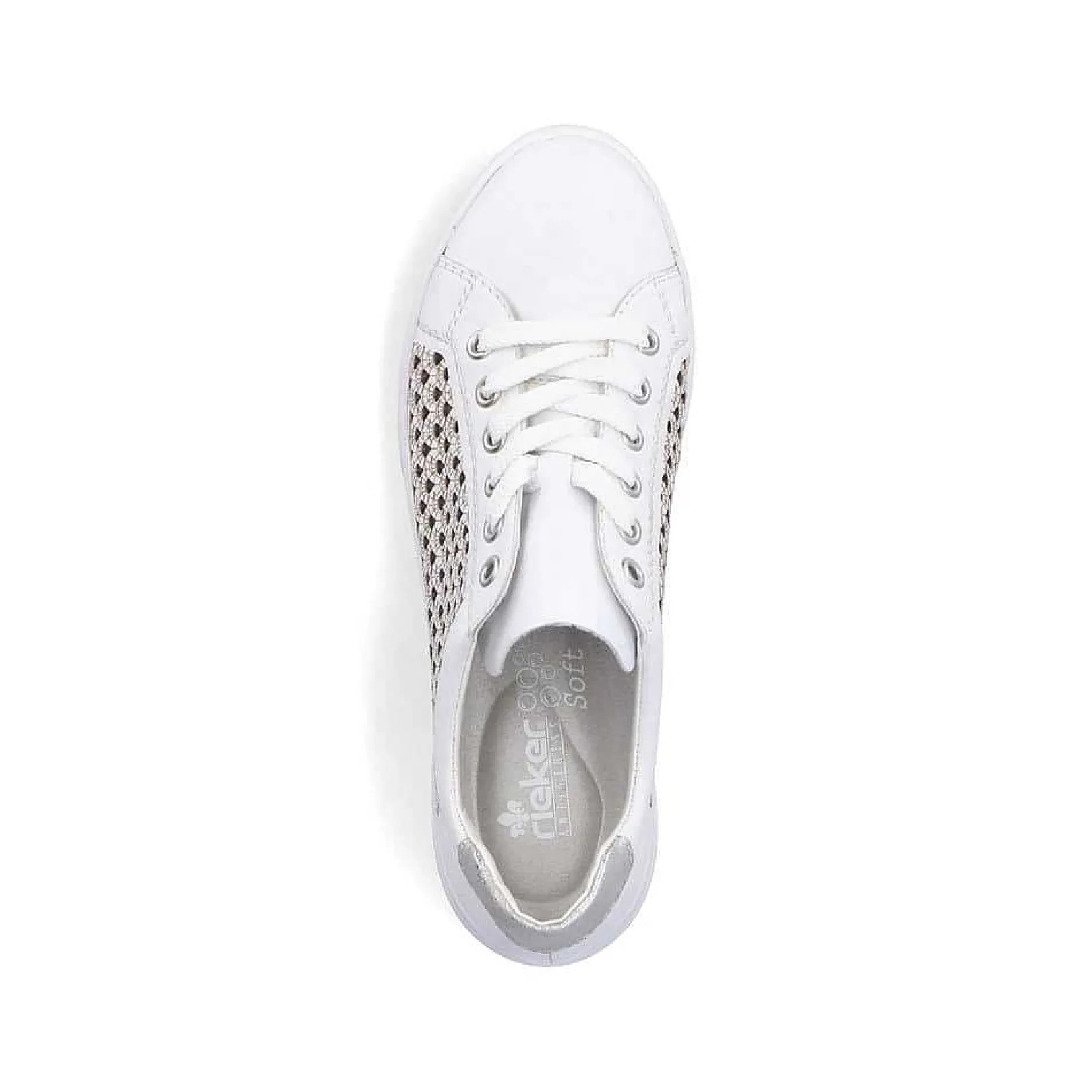 New Women'S Lace-Up Shoes Crystal White Ladies Low Shoes & Slippers
