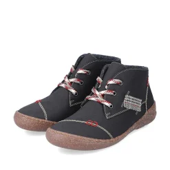 Hot Women'S Lace-Up Shoes Deep Black Ladies Low Shoes & Slippers
