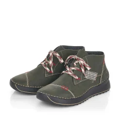 Best Women'S Lace-Up Shoes Khaki Green Ladies Low Shoes & Slippers