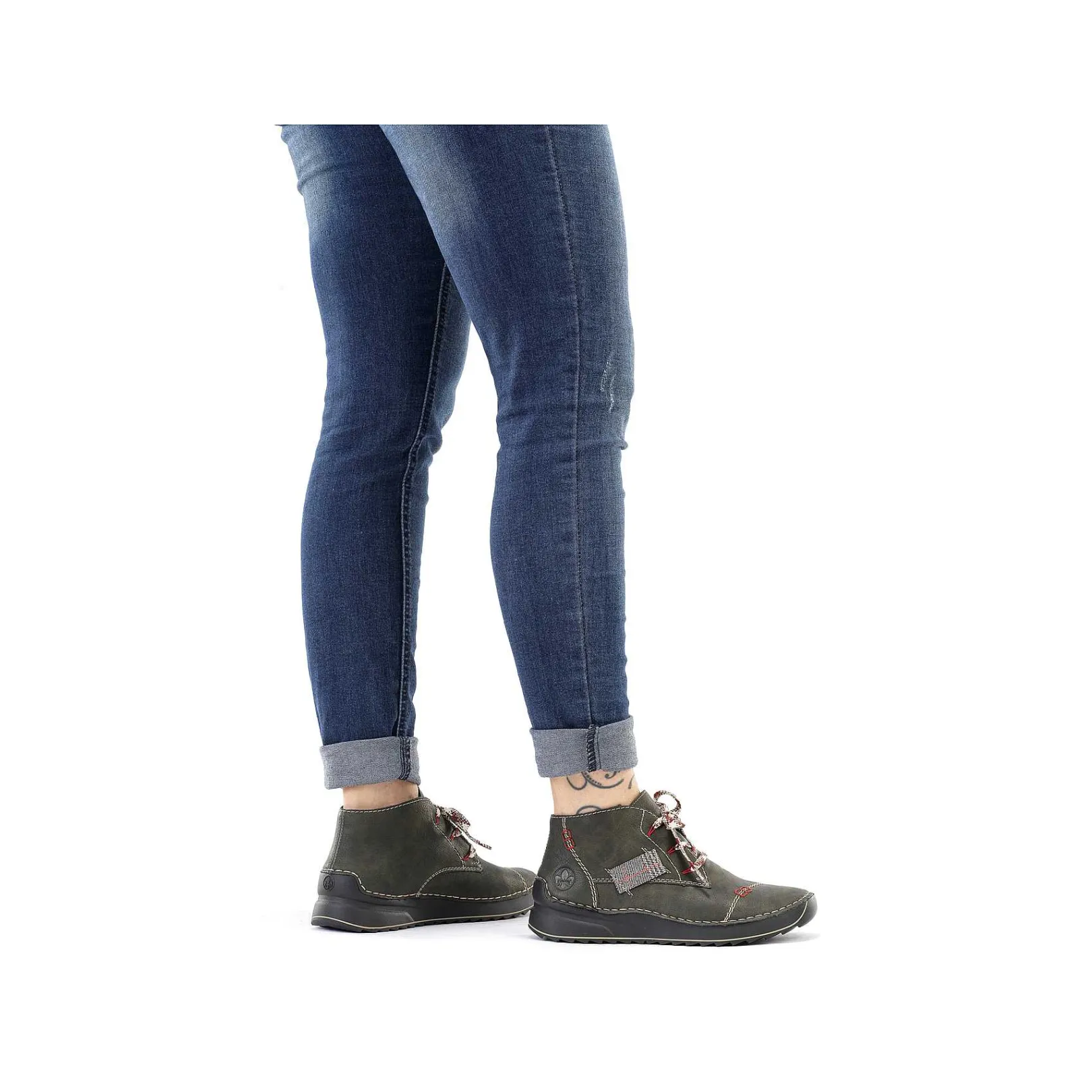 Best Women'S Lace-Up Shoes Khaki Green Ladies Low Shoes & Slippers