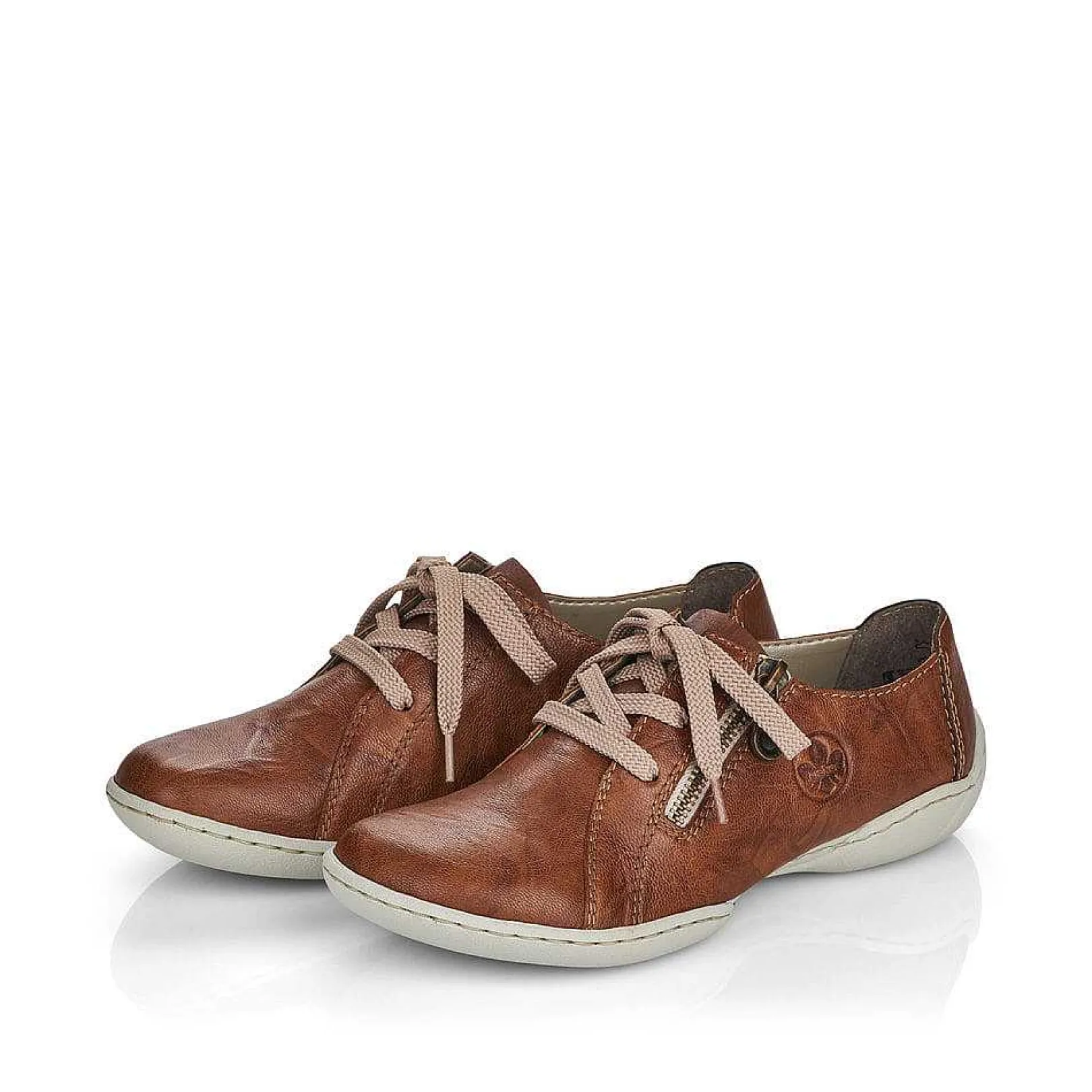 Women'S Lace-Up Shoes Chestnut Brown Ladies Low Shoes & Slippers