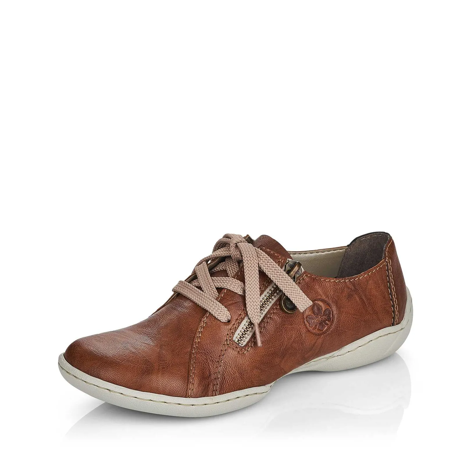 Women'S Lace-Up Shoes Chestnut Brown Ladies Low Shoes & Slippers