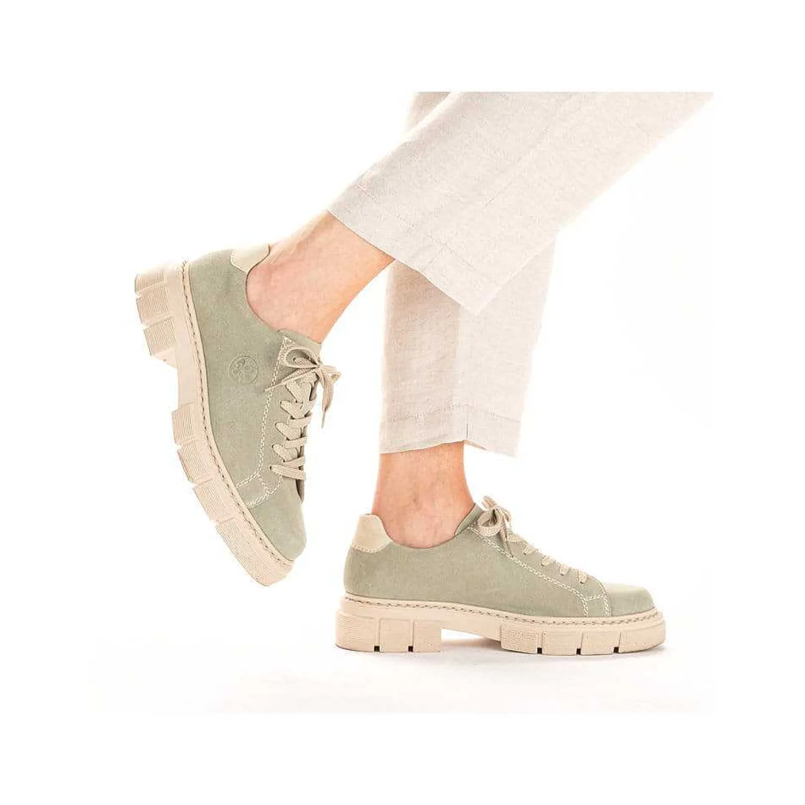 Women'S Lace-Up Shoes Mint Green Ladies Low Shoes & Slippers