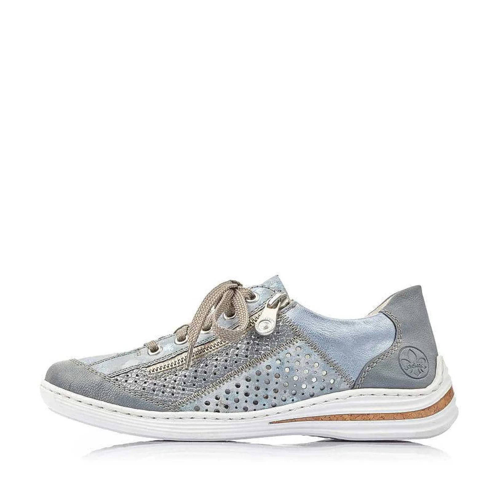 New Women'S Lace-Up Shoes Sea Blue Ladies Low Shoes & Slippers