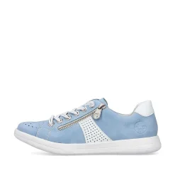 Hot Women'S Lace-Up Shoes Sky Blue And White Ladies Low Shoes & Slippers