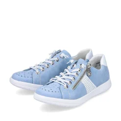Hot Women'S Lace-Up Shoes Sky Blue And White Ladies Low Shoes & Slippers
