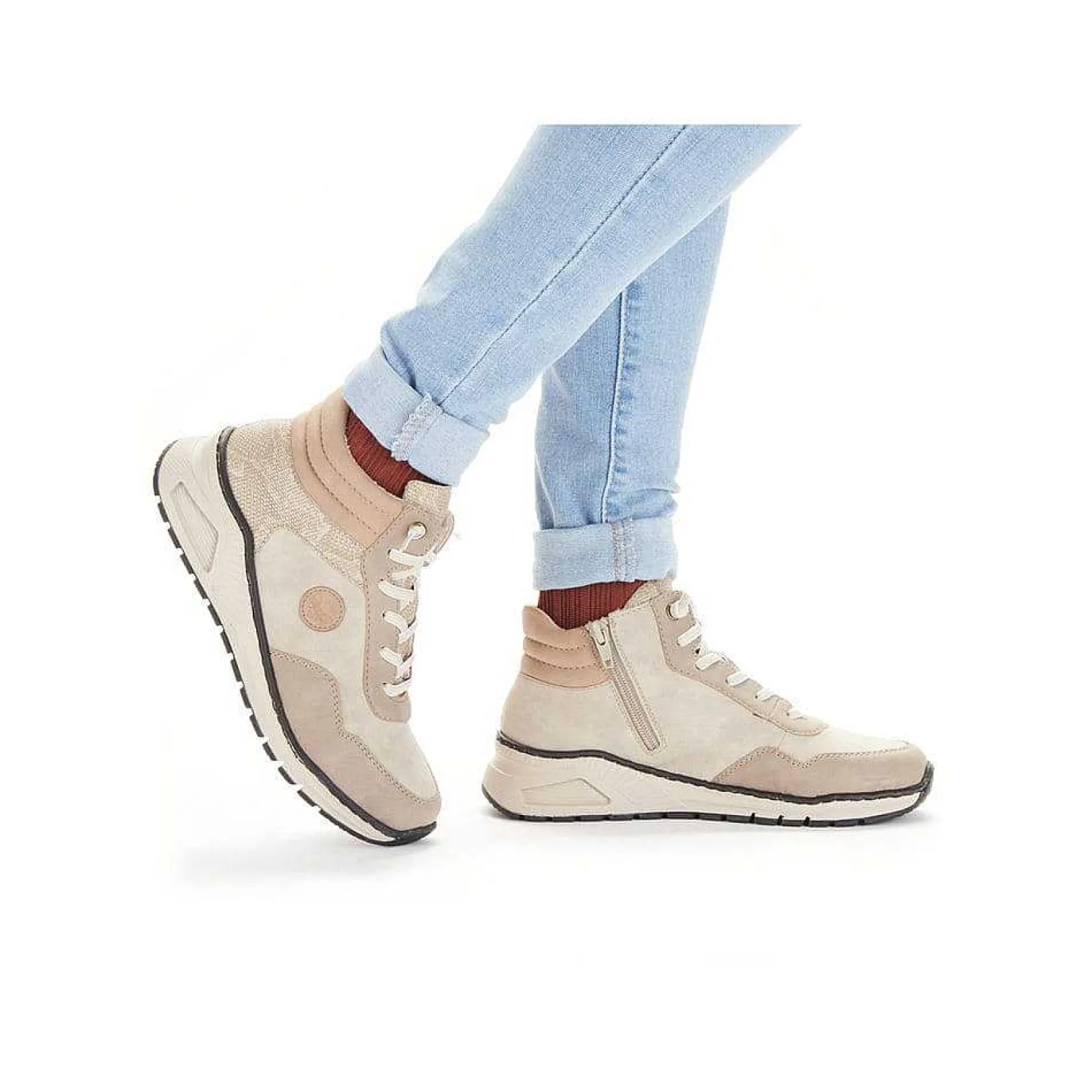 New Women'S Lace-Up Shoes Light Beige Ladies Low Shoes & Slippers