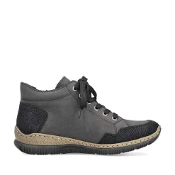 Outlet Women'S Lace-Up Shoes Anthracite Ladies Low Shoes & Slippers