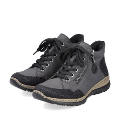 Outlet Women'S Lace-Up Shoes Anthracite Ladies Low Shoes & Slippers