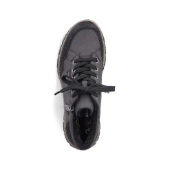 Outlet Women'S Lace-Up Shoes Anthracite Ladies Low Shoes & Slippers