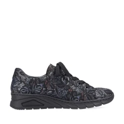 Discount Women'S Lace-Up Shoes Black Metallic Ladies Low Shoes & Slippers
