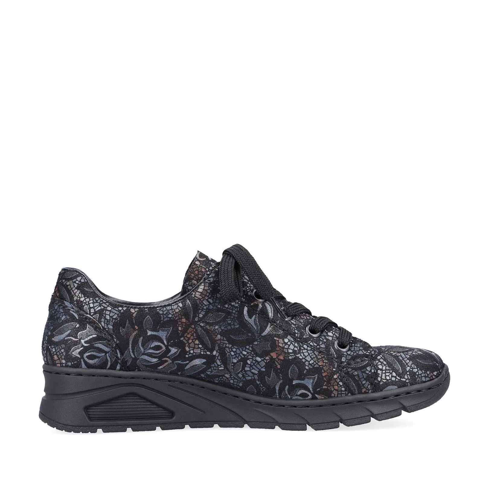 Discount Women'S Lace-Up Shoes Black Metallic Ladies Low Shoes & Slippers