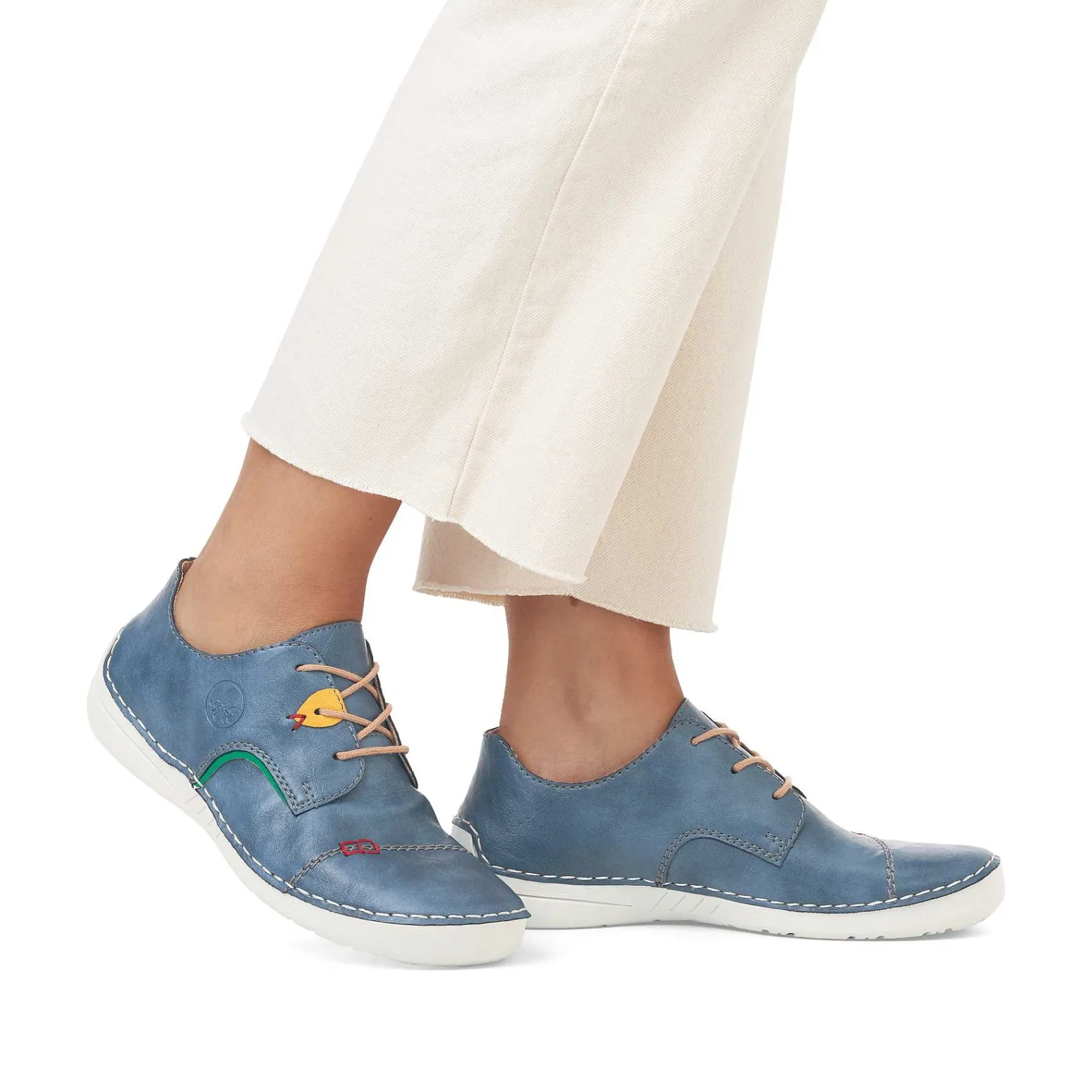New Women'S Lace-Up Shoes, Slate Blue Ladies Low Shoes & Slippers