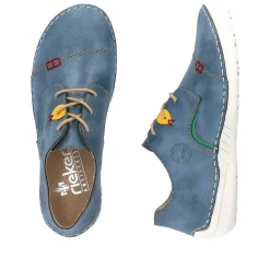 New Women'S Lace-Up Shoes, Slate Blue Ladies Low Shoes & Slippers