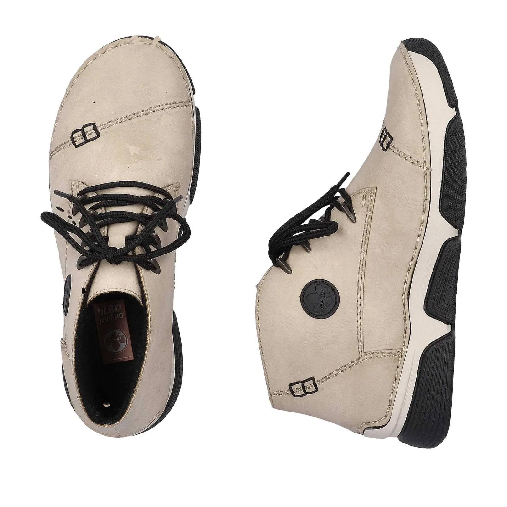 Sale Women'S Lace-Up Shoes Cream Beige Ladies Low Shoes & Slippers