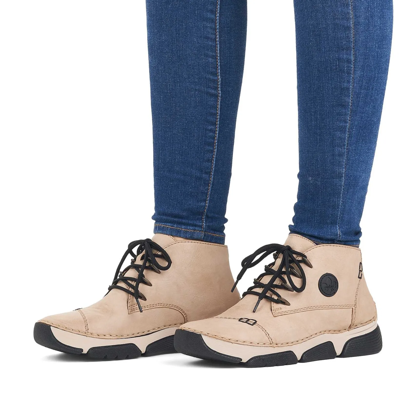 Sale Women'S Lace-Up Shoes Cream Beige Ladies Low Shoes & Slippers