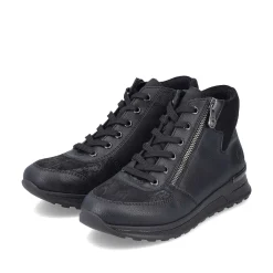 Clearance Women'S Lace-Up Shoes Deep Black Ladies Low Shoes & Slippers