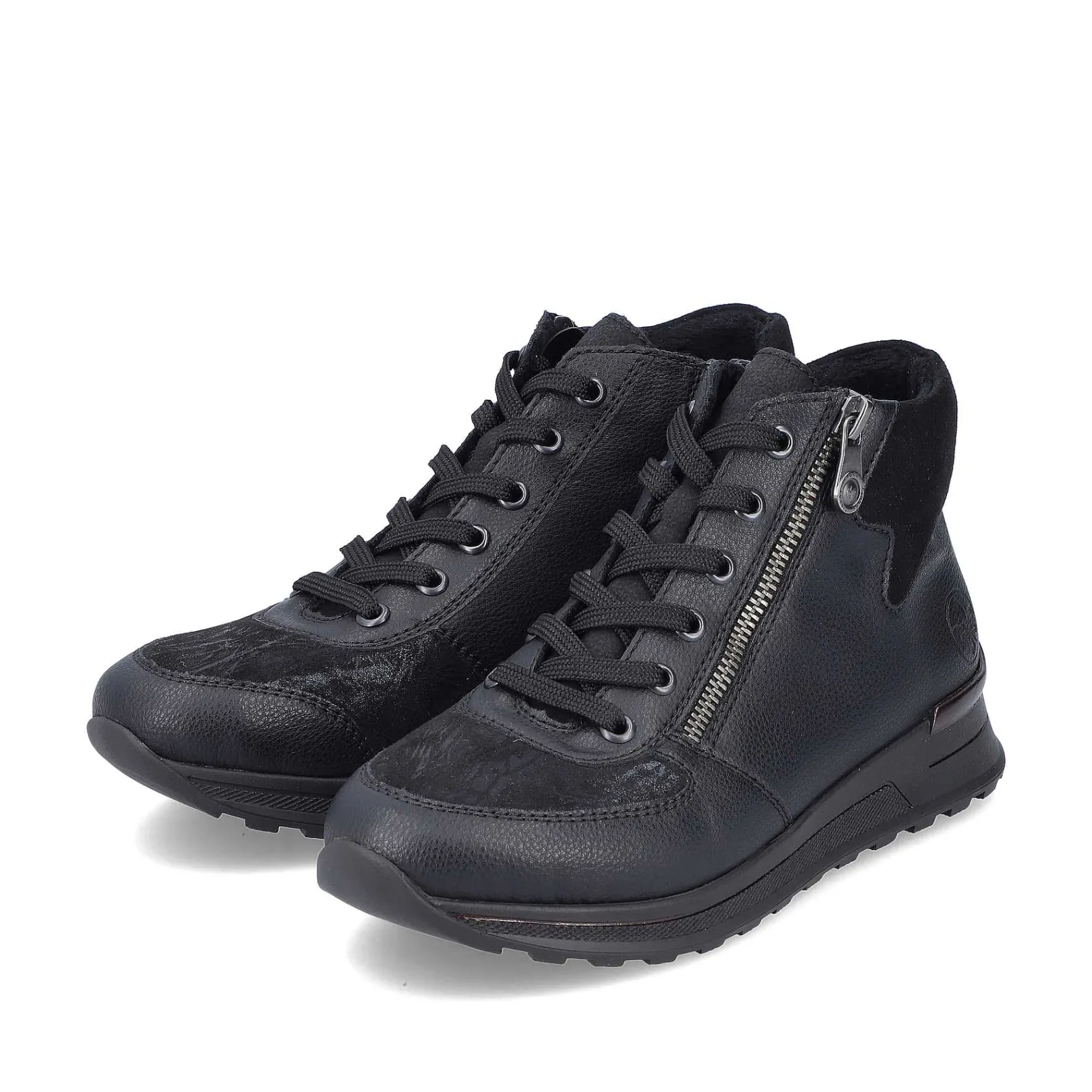 Clearance Women'S Lace-Up Shoes Deep Black Ladies Low Shoes & Slippers