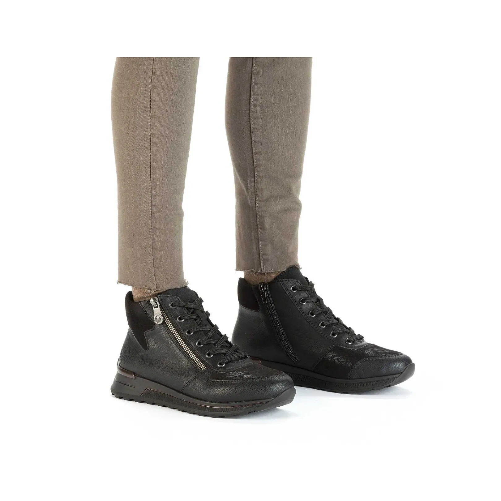 Clearance Women'S Lace-Up Shoes Deep Black Ladies Low Shoes & Slippers