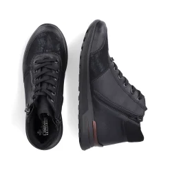 Clearance Women'S Lace-Up Shoes Deep Black Ladies Low Shoes & Slippers
