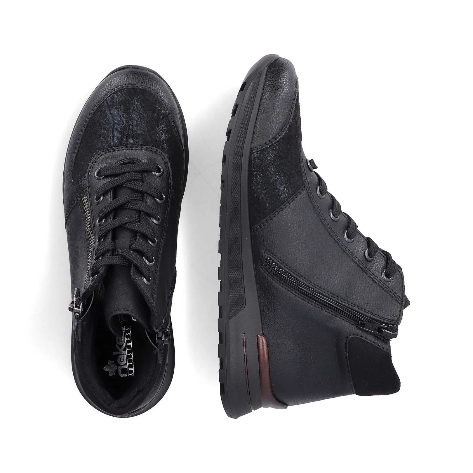 Clearance Women'S Lace-Up Shoes Deep Black Ladies Low Shoes & Slippers