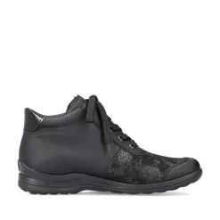 Discount Women'S Lace-Up Shoes Deep Black Ladies Low Shoes & Slippers