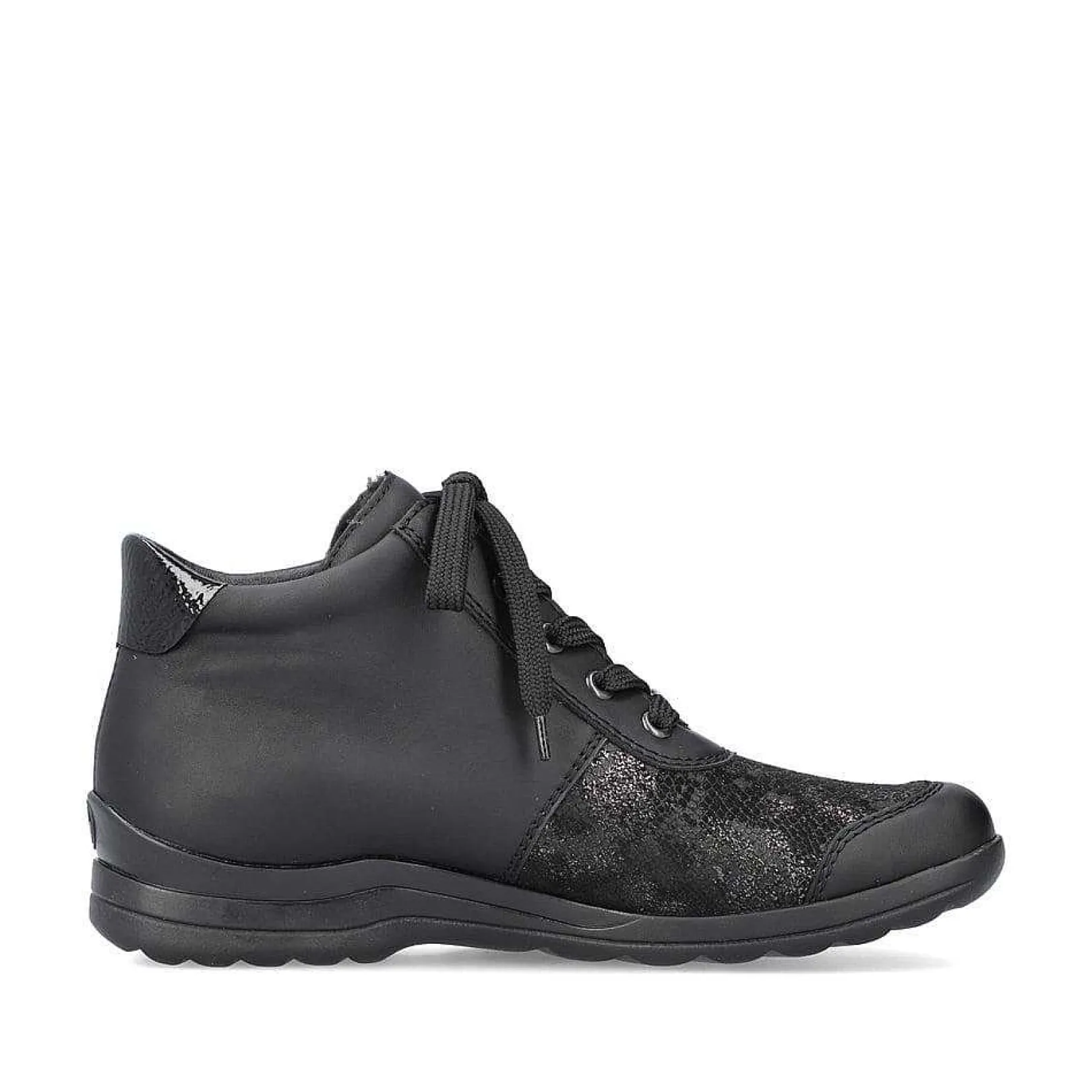 Discount Women'S Lace-Up Shoes Deep Black Ladies Low Shoes & Slippers