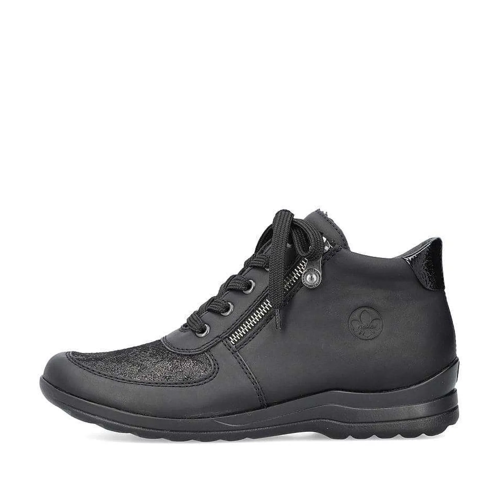 Discount Women'S Lace-Up Shoes Deep Black Ladies Low Shoes & Slippers