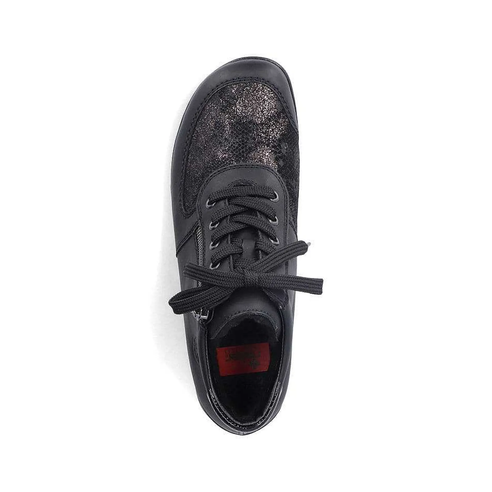 Discount Women'S Lace-Up Shoes Deep Black Ladies Low Shoes & Slippers