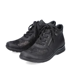 Discount Women'S Lace-Up Shoes Deep Black Ladies Low Shoes & Slippers