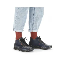 Hot Women'S Lace-Up Shoes, Slate Blue Ladies Low Shoes & Slippers
