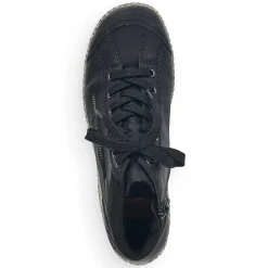 Women'S Lace-Up Shoes Deep Black Ladies Low Shoes & Slippers