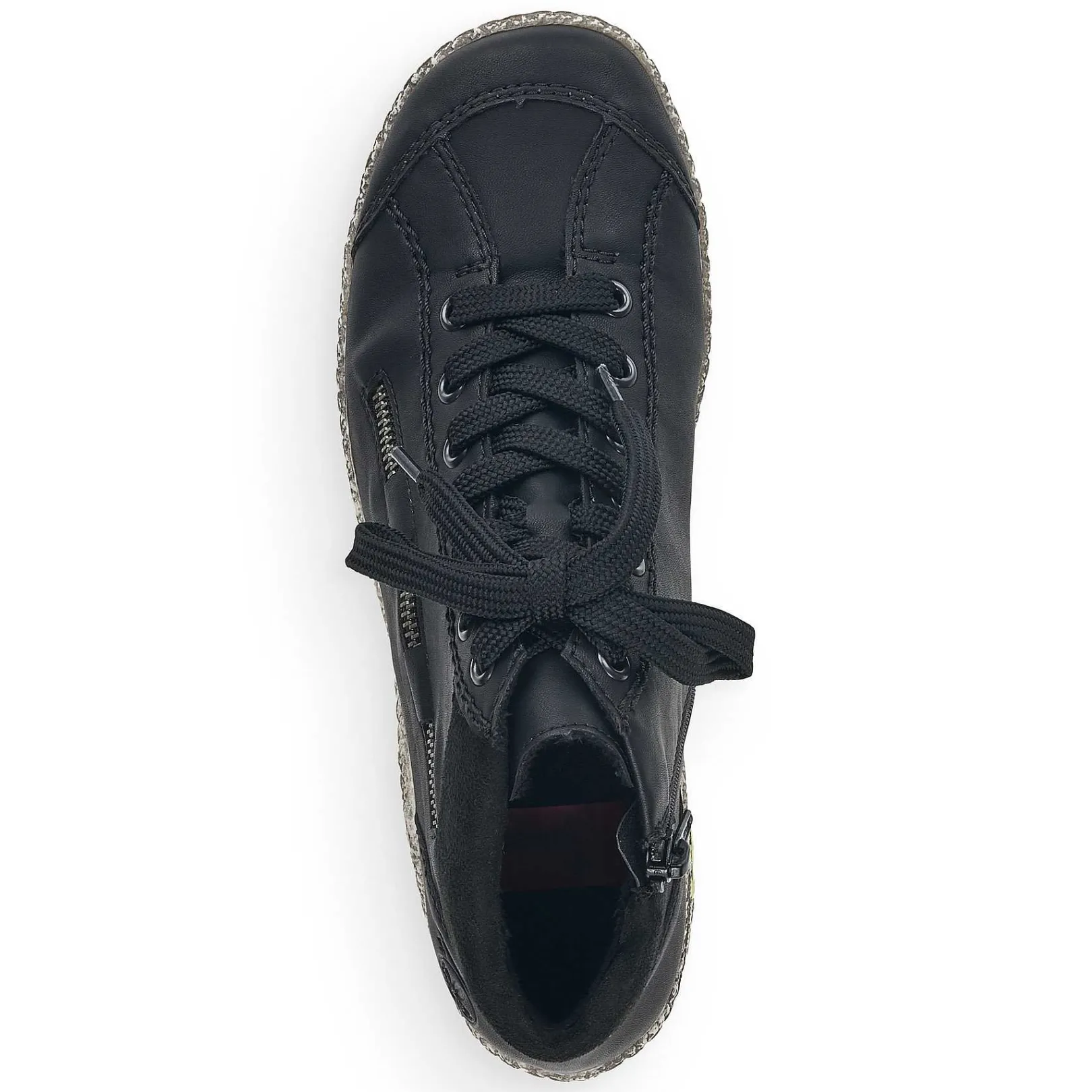 Women'S Lace-Up Shoes Deep Black Ladies Low Shoes & Slippers
