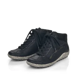 Women'S Lace-Up Shoes Deep Black Ladies Low Shoes & Slippers