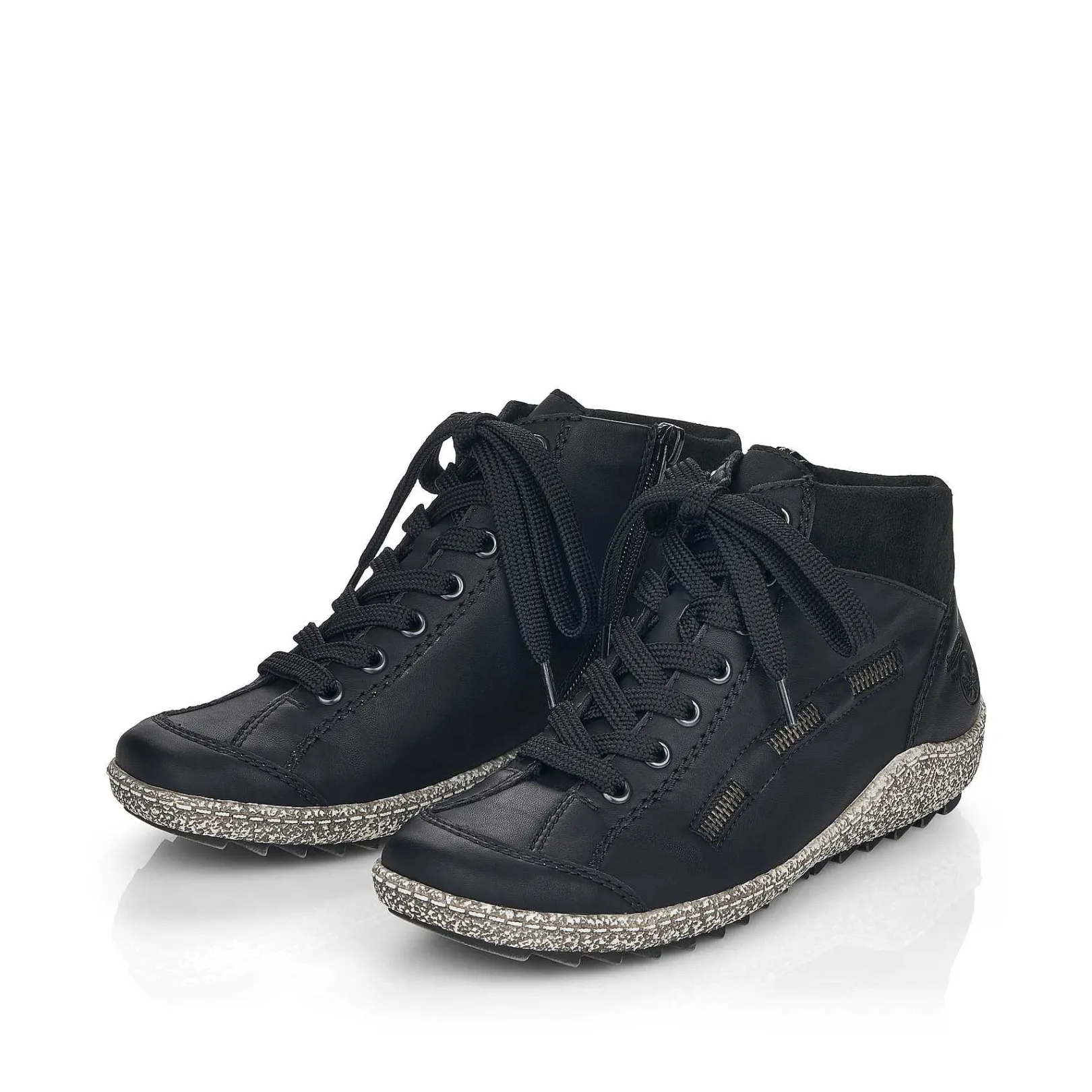 Women'S Lace-Up Shoes Deep Black Ladies Low Shoes & Slippers