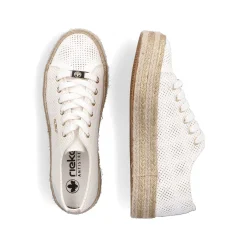 Women'S Lace-Up Shoes Swan White Ladies Low Shoes & Slippers