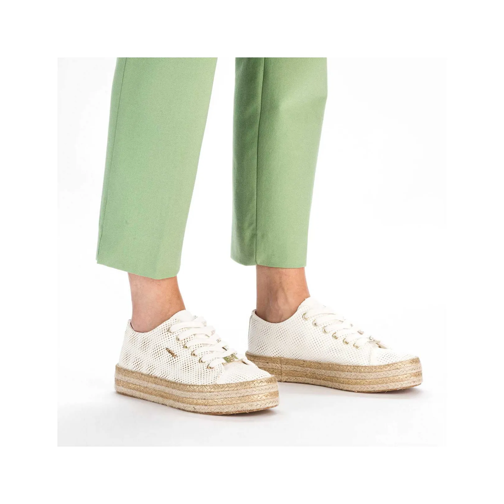 Women'S Lace-Up Shoes Swan White Ladies Low Shoes & Slippers