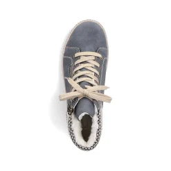 New Women'S Lace-Up Shoes Blue-Gray Ladies Low Shoes & Slippers