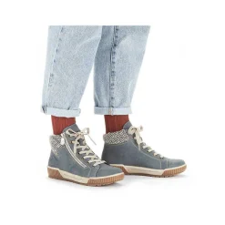 New Women'S Lace-Up Shoes Blue-Gray Ladies Low Shoes & Slippers