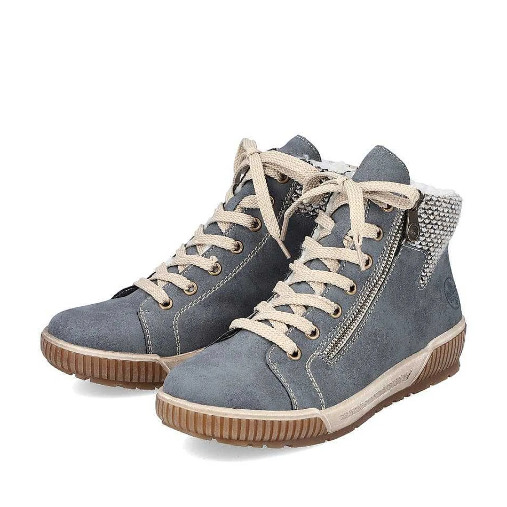 New Women'S Lace-Up Shoes Blue-Gray Ladies Low Shoes & Slippers