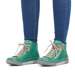 Online Women'S Lace-Up Shoes Emerald Green Ladies Low Shoes & Slippers